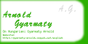 arnold gyarmaty business card